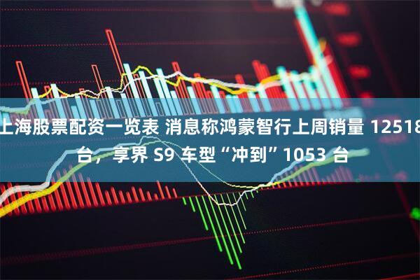 上海股票配资一览表 消息称鸿蒙智行上周销量 12518 台，享界 S9 车型“冲到”1053 台